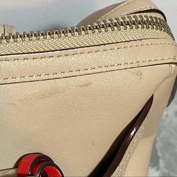 Tan Nude Coach Legacy Perforated Haley Satchel - Picture 3 of 9